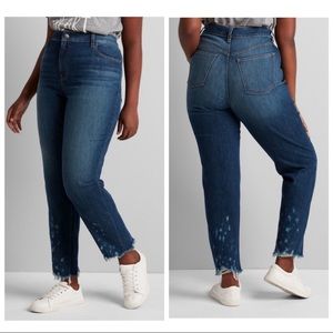 Lane Bryan high rise girlfriend straight jeans 24